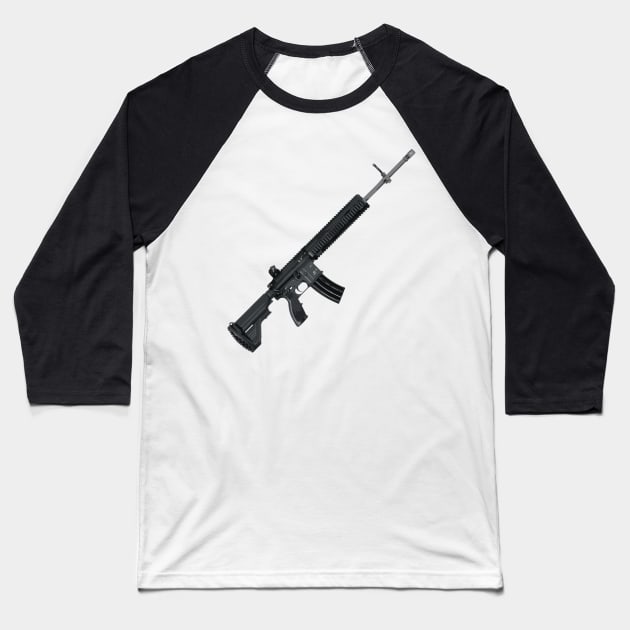 HK416 Assault Rifle Baseball T-Shirt by TortillaChief